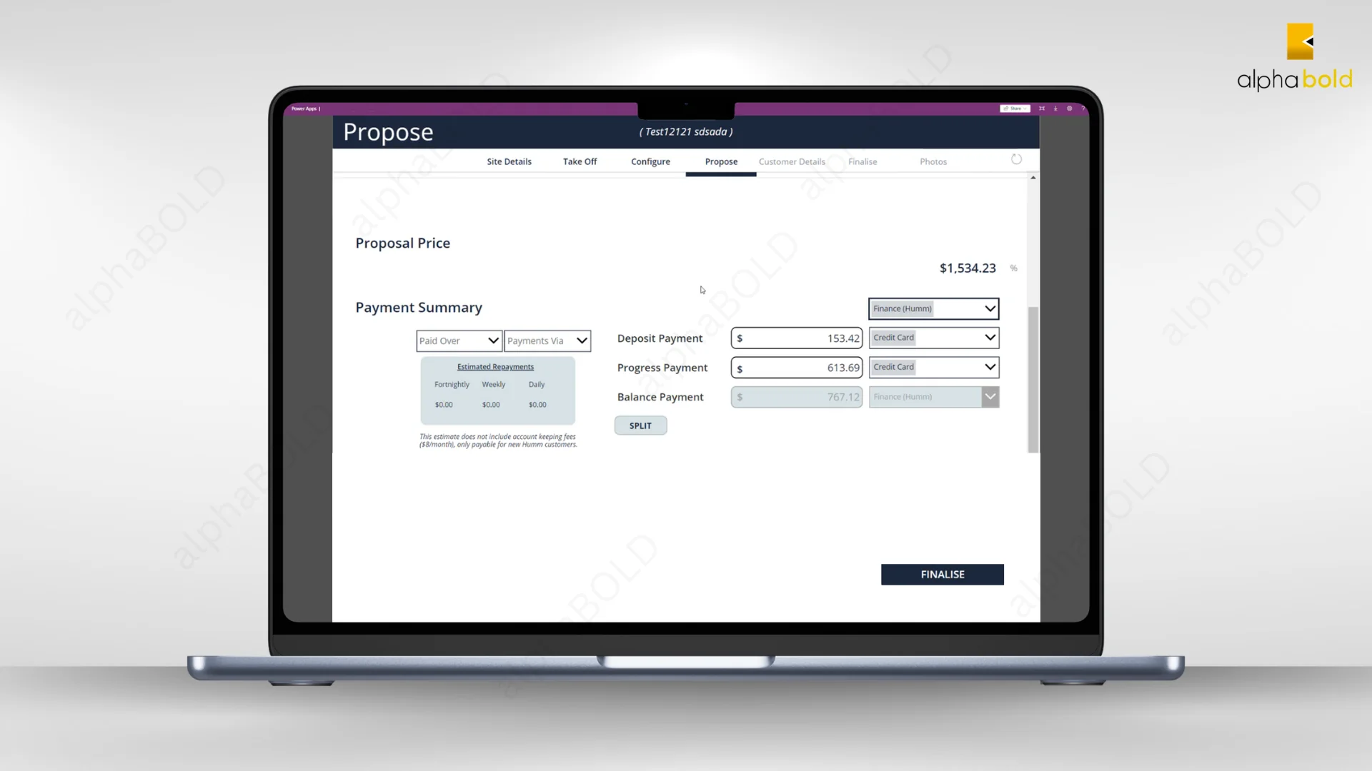 Infographics show the Review and Send the Estimate