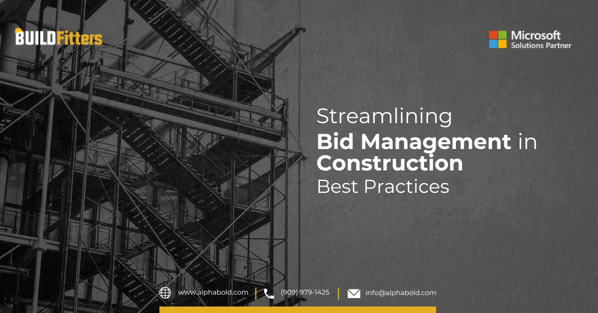 Infographic show the Streamlining Bid Management in Construction Best Practices