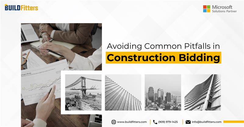 Infographic show the Avoiding Common Pitfalls in Construction Bidding